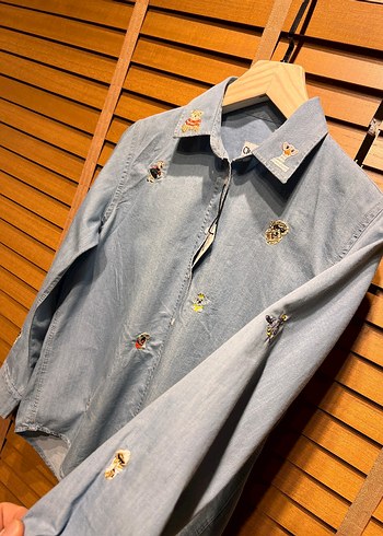 Kadın Camel Renkli Baskılı Denim Pantolon - Görsel 5