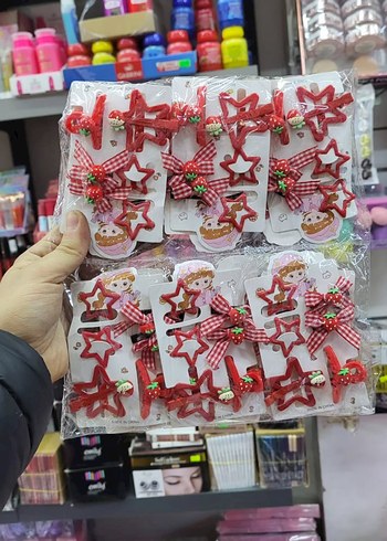 Renkli Desenli Kurdeleli Çocuk Saç Tokaları - Görsel 3