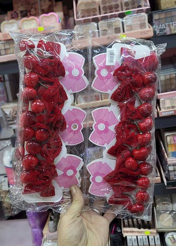 Renkli Desenli Kurdeleli Çocuk Saç Tokaları - Görsel 6