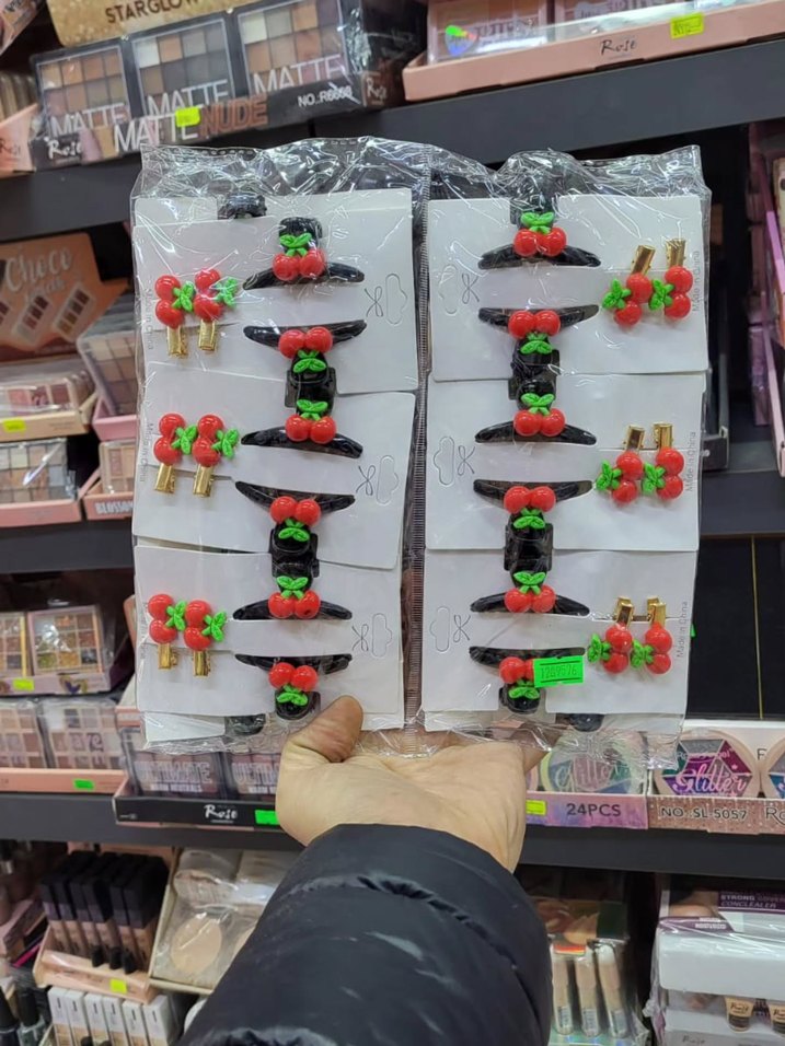 Renkli Desenli Kurdeleli Çocuk Saç Tokaları - Görsel 5