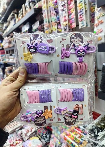 Çocuk Renkli Elastik Saç Bantları ve Tokalar - Görsel 2