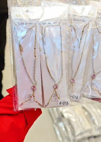 Altın Renk Zincir Detaylı Kadın El Zinciri - Görsel 11