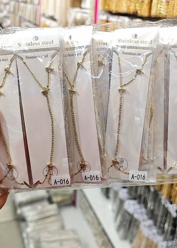 Altın Renk Zincir Detaylı Kadın El Zinciri - Görsel 17