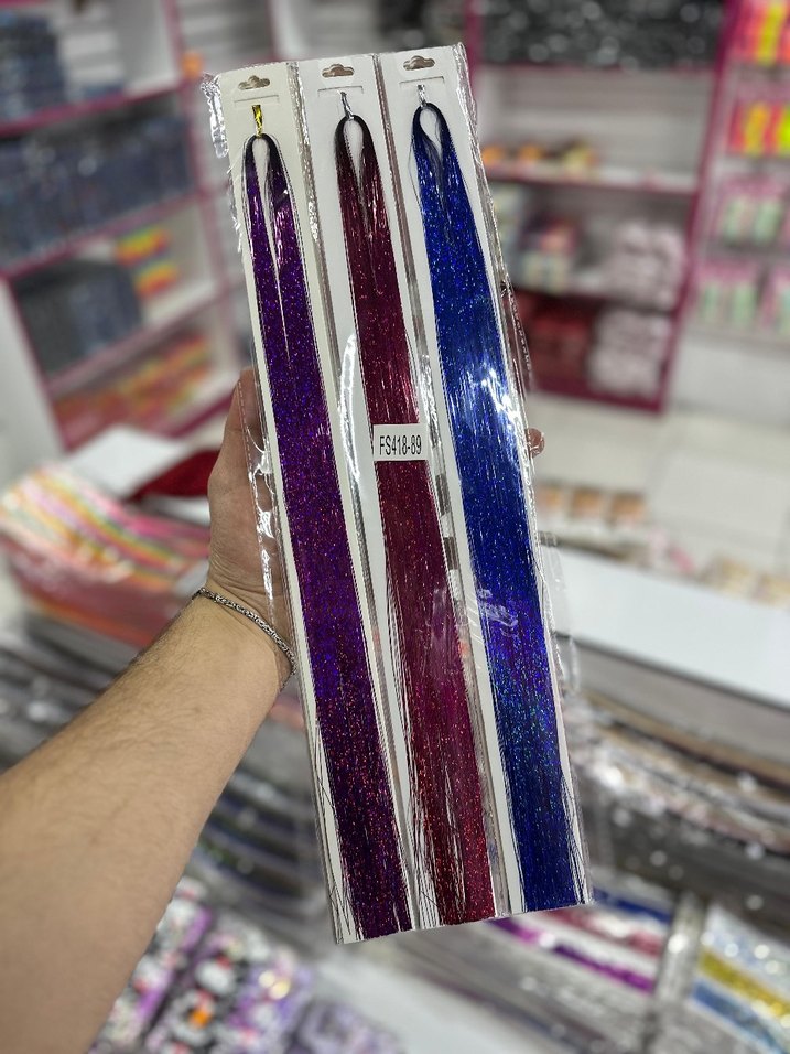 Renkli Parlak Saç Kurdelesi Seti - Görsel 2