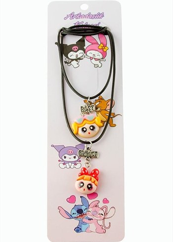 Renkli Boncuklu Rock Punk Çocuk Kolyesi - Görsel 11