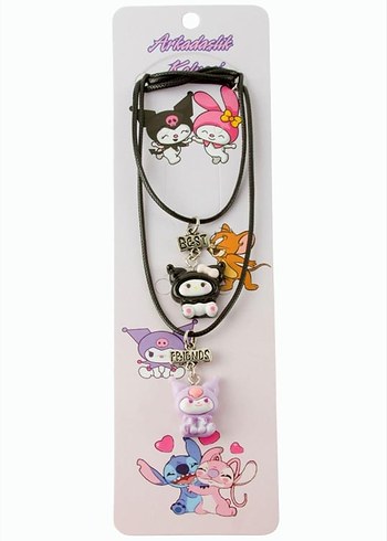 Renkli Boncuklu Rock Punk Çocuk Kolyesi - Görsel 9