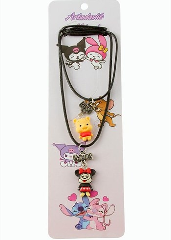 Renkli Boncuklu Rock Punk Çocuk Kolyesi - Görsel 3