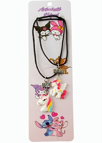 Renkli Boncuklu Rock Punk Çocuk Kolyesi - Görsel 7