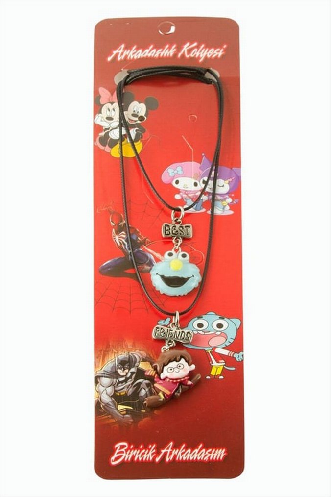 Renkli Boncuklu Rock Punk Çocuk Kolyesi - Görsel 5