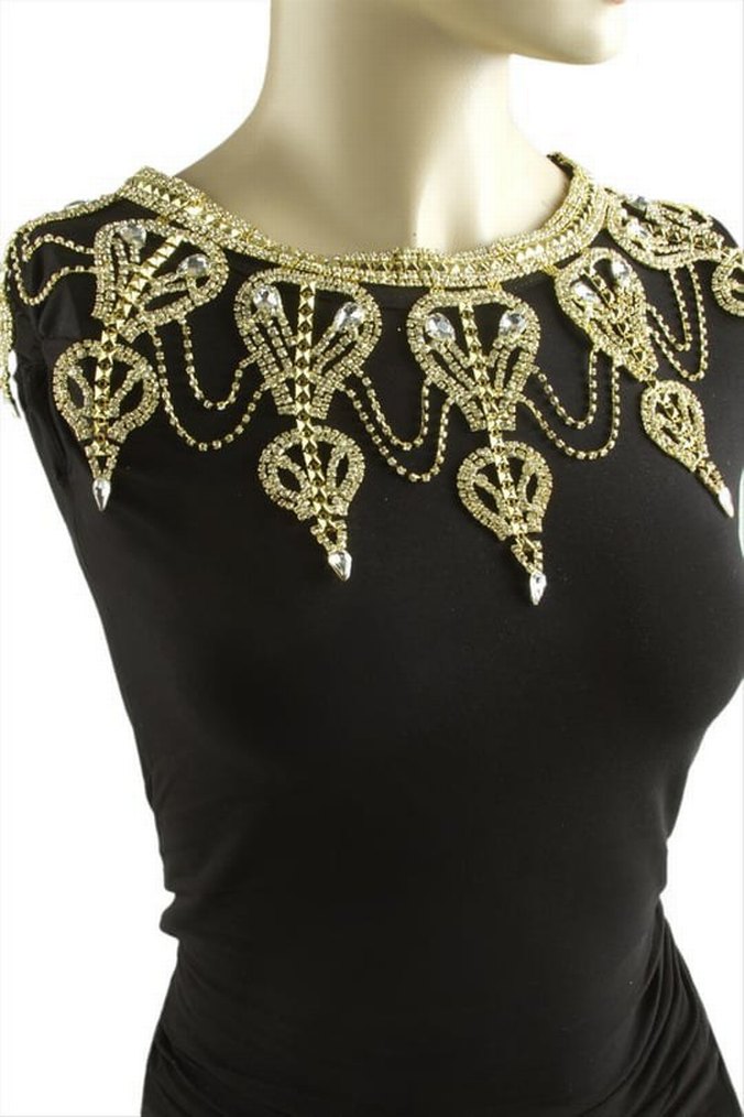 Altın Renkli Boncuklu Vücut Zinciri - Görsel 3