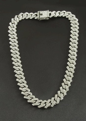 Erkek Parlak Altın Zincir Kolye - Görsel 3