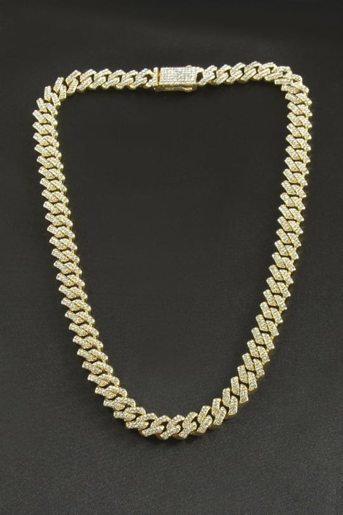 Erkek Parlak Altın Zincir Kolye - Görsel 4