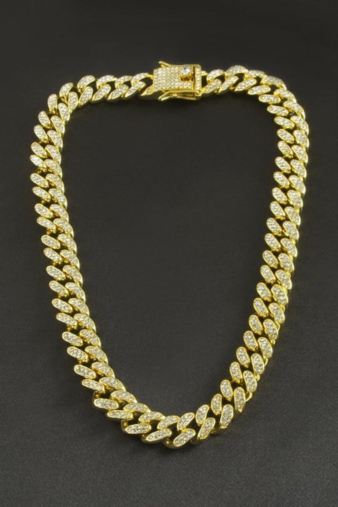 Erkek Parlak Altın Zincir Kolye - Görsel 2