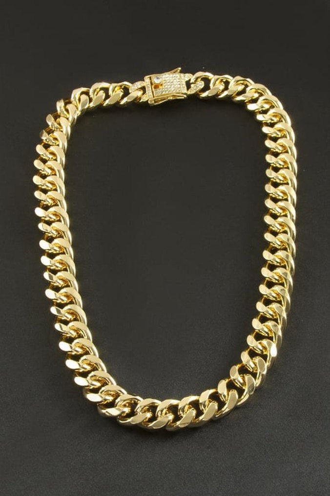 Erkek Parlak Altın Zincir Kolye - Görsel 5