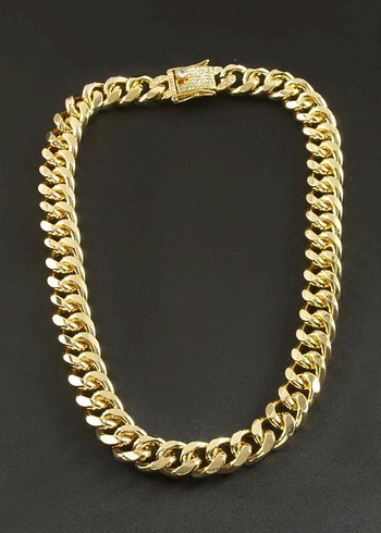 Erkek Altın Renk Zincir Kolye - Görsel 5