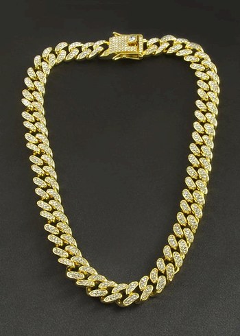 Erkek Altın Renk Zincir Kolye - Görsel 3