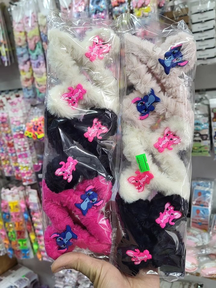 Renkli Nakışlı Çocuk Saç Bantları Velcro - Görsel 2