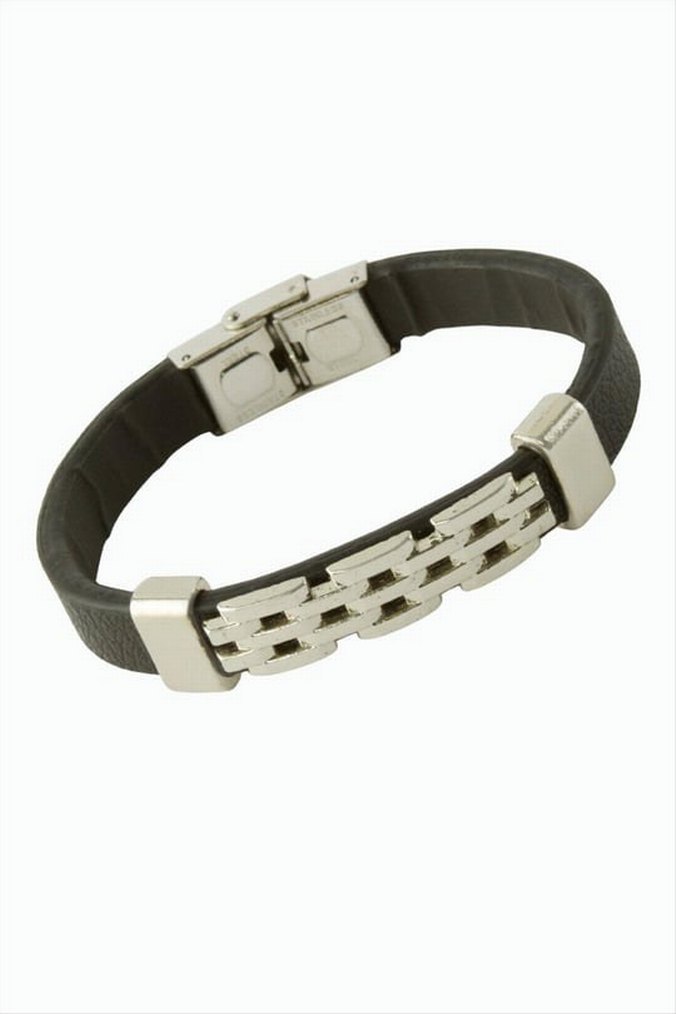 Gri Minimalist Erkek Bileklik - Görsel 3