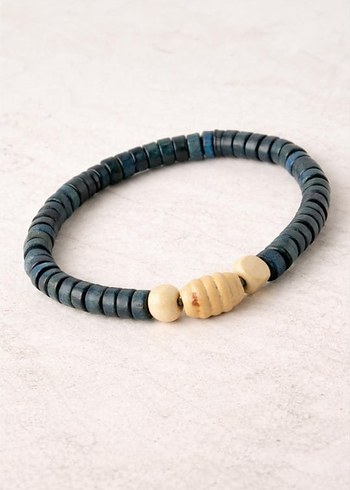 Erkek Siyah Boncuklu Bohem Bileklik - Görsel 2