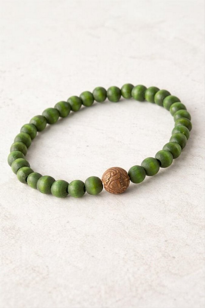 Erkek Siyah Boncuklu Bohem Bileklik - Görsel 5