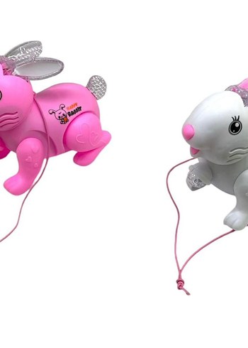 Işıklı müzikli tavşan 
Renkli Işıklı Tavşan Oyuncak - Görsel 2