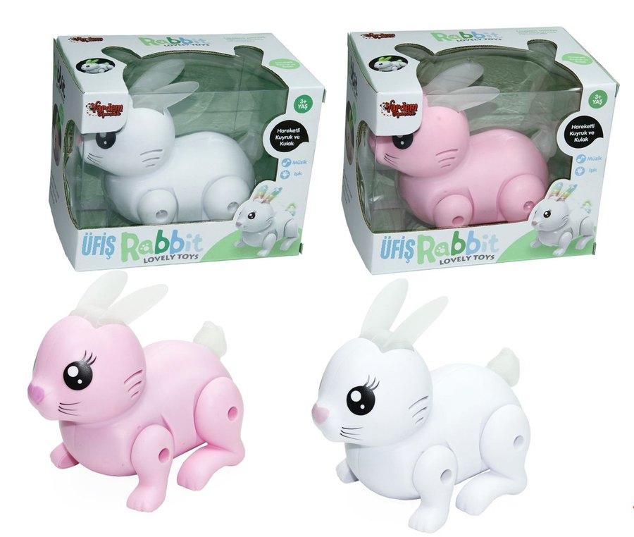 Işıklı müzikli tavşan 
Renkli Işıklı Tavşan Oyuncak - Görsel 3