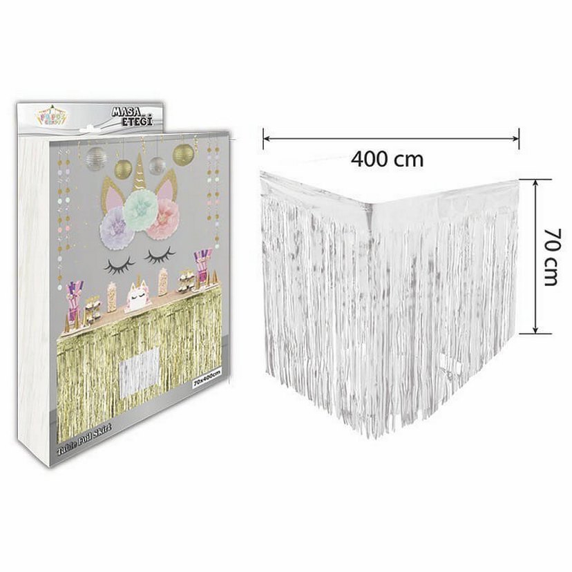 Pastel Pembe 400 cm Parti Püskülü - Görsel 4