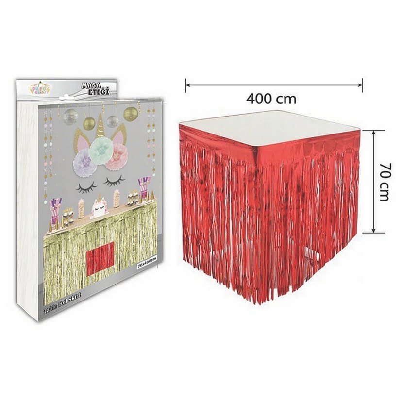 Pastel Pembe 400 cm Parti Püskülü - Görsel 5