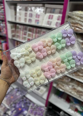 Mor Renkli Çocuk Toka Seti Velcro Bantlı - Görsel 4