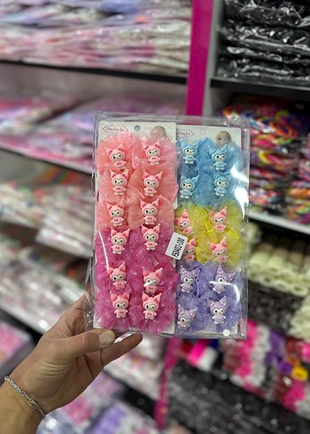 Mor Renkli Çocuk Toka Seti Velcro Bantlı - Görsel 6