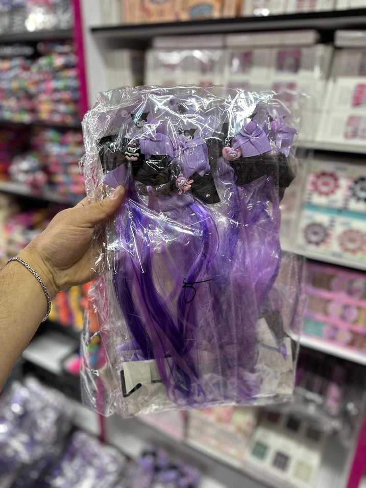 Mor Renkli Çocuk Toka Seti Velcro Bantlı - Görsel 2