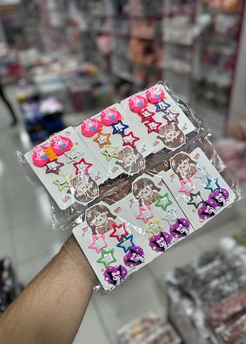 Renkli Çocuk Toka Seti - Rock Punk Tarzı - Görsel 5