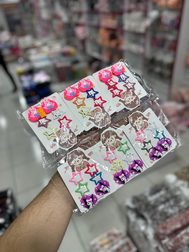 Renkli Çocuk Toka Seti - Rock Punk Tarzı - Görsel 5