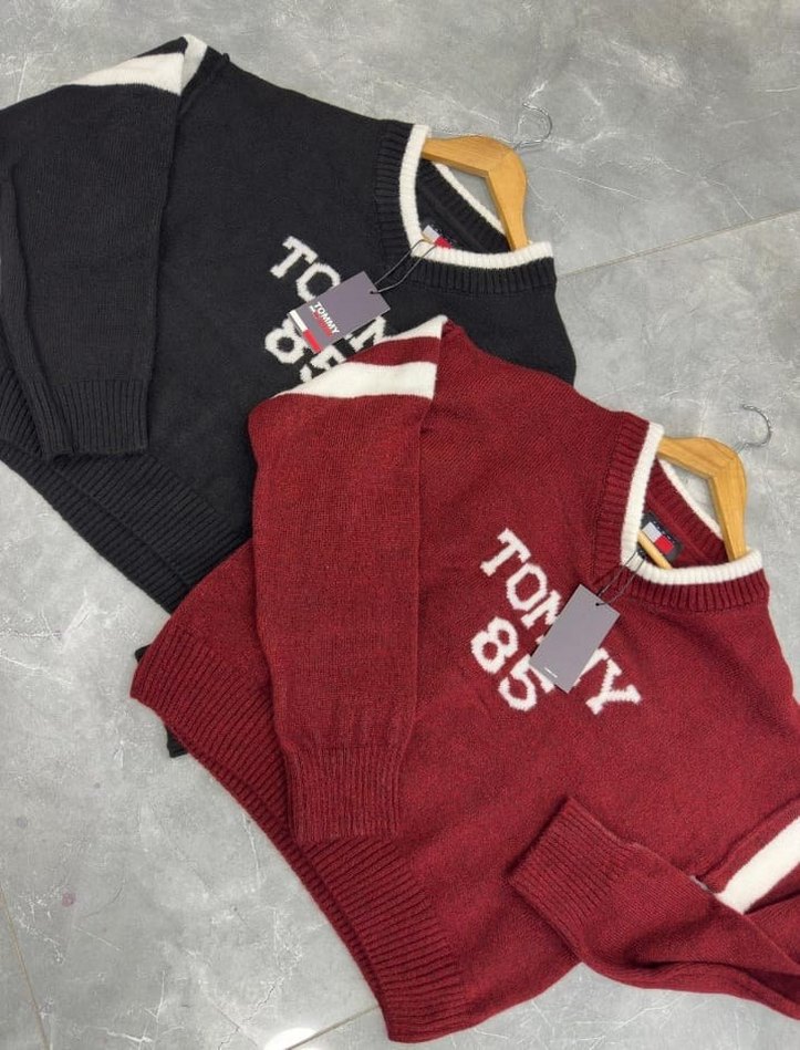 Bordo Erkek Çocuk Örgü Kazak - Görsel 2