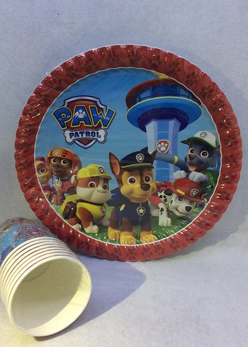 Siyah Baskılı Tabak ve Bardak Seti - Görsel 9