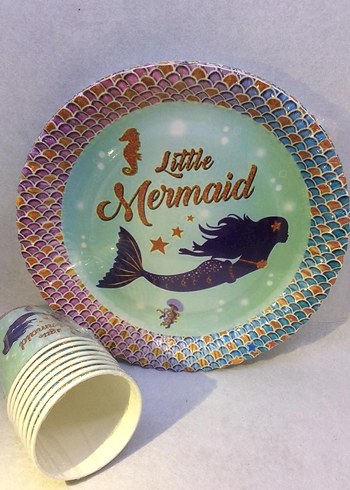 Siyah Baskılı Tabak ve Bardak Seti - Görsel 7