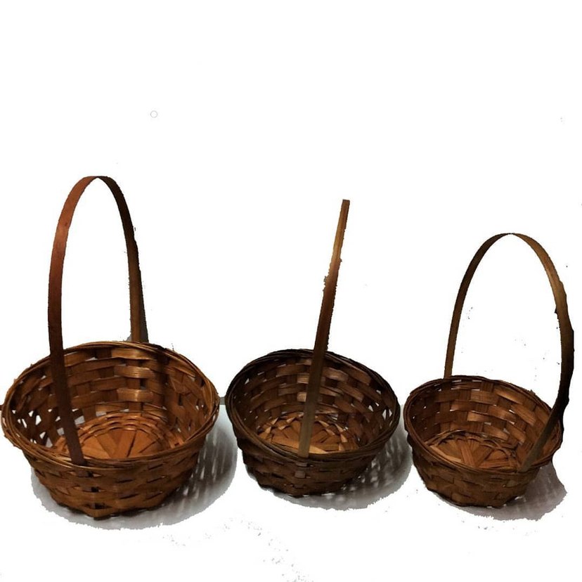 Bej Renkli Hasır Sepet Seti - Görsel 2