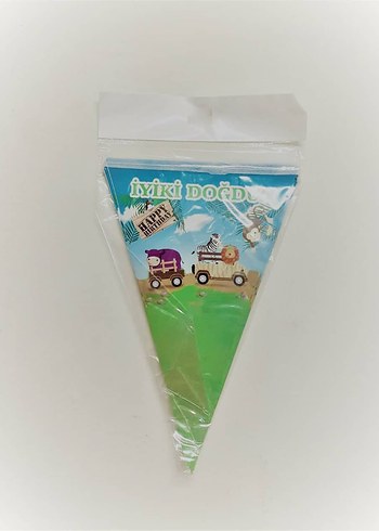 Siyah Beyaz İyiki Doğdun Parti Bayrağı - Görsel 7