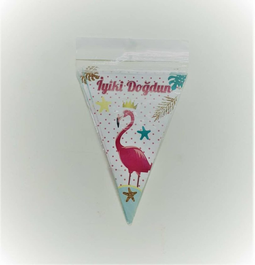 Siyah Beyaz İyiki Doğdun Parti Bayrağı - Görsel 5