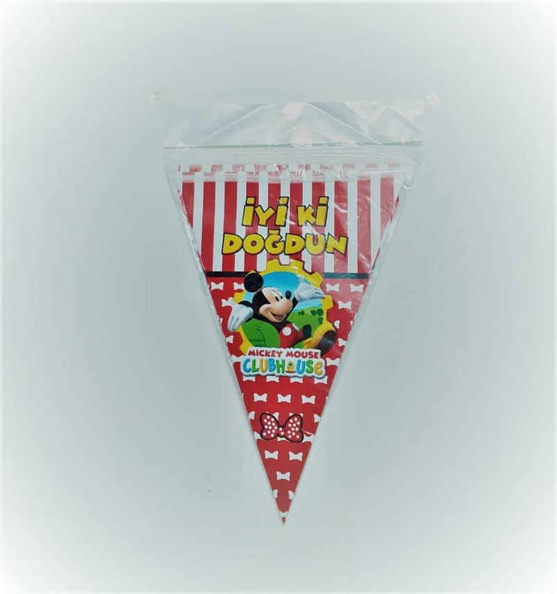 Siyah Beyaz İyiki Doğdun Parti Bayrağı - Görsel 4