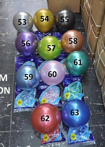 Renkli Metalik Parti Balonları - Görsel 4