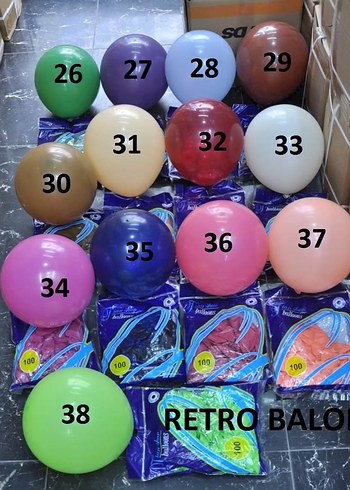 Renkli Metalik Parti Balonları - Görsel 3