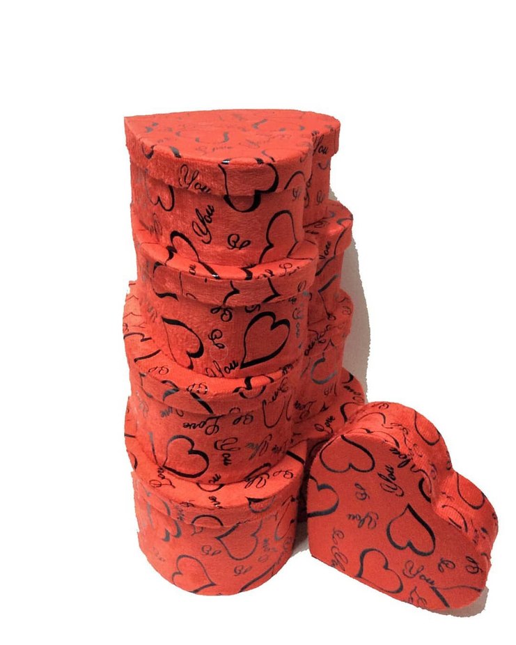 Kahverengi Kalp Şekilli Hediye Kutuları - Görsel 4