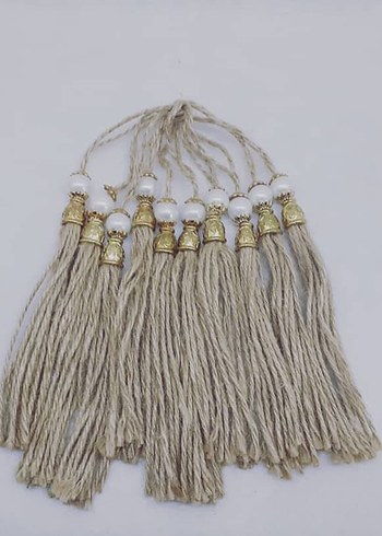 Pamuklu Püsküllü Bohem Saç Aksesuarı - Görsel 3