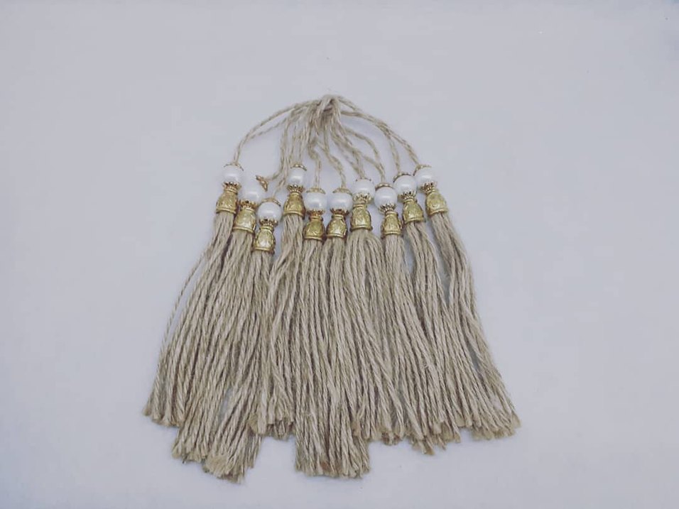 Pamuklu Püsküllü Bohem Saç Aksesuarı - Görsel 3