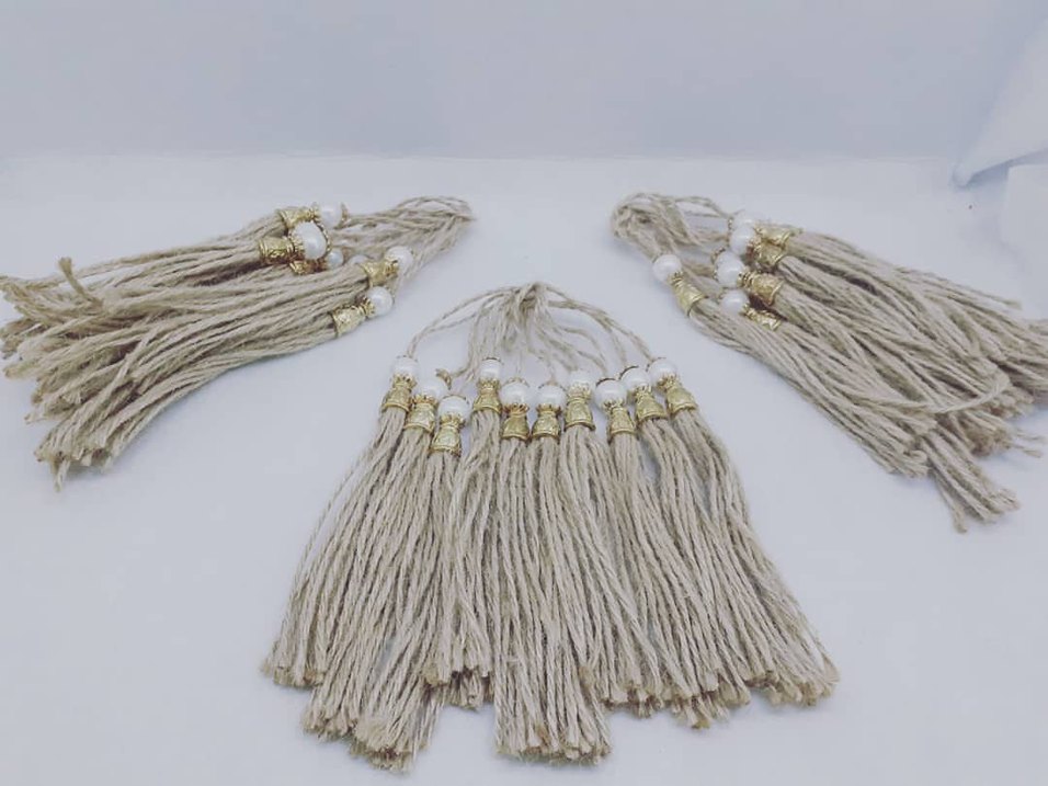 Pamuklu Püsküllü Bohem Saç Aksesuarı - Görsel 4