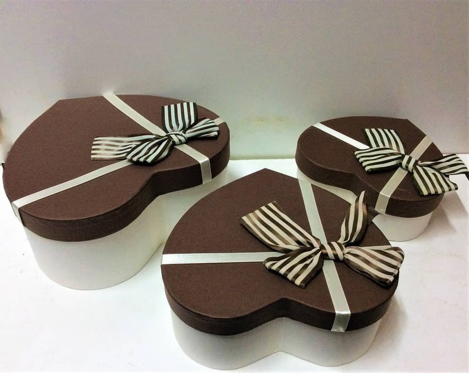 Kırmızı Kalp Desenli Hediye Kutusu Seti - Görsel 5