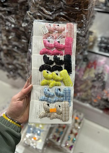 Renkli Payetli Kelebek Toka Seti - Görsel 5