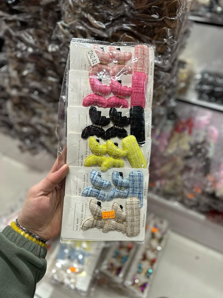 Renkli Payetli Kelebek Toka Seti - Görsel 5