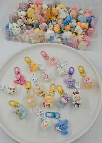 Renkli Boncuklu Kadın Anahtarlıklar - Görsel 2